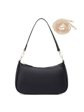 PU Leather Small Clutch Shoulder Bag 90s Y2K Handbag with Gold Chain